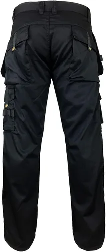 Vista 6 de FASHIO FF Cordura - Pantalones de trabajo tácticos para hombre con bolsillos para herramientas de utilidad, pantalones de seguridad reforzados
