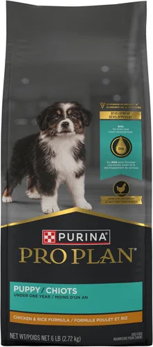 Vista 2 de Purina Pro Plan High Protein Dry Puppy Food, Chicken & Rice, Bag 6 Pound (Pack of 5)