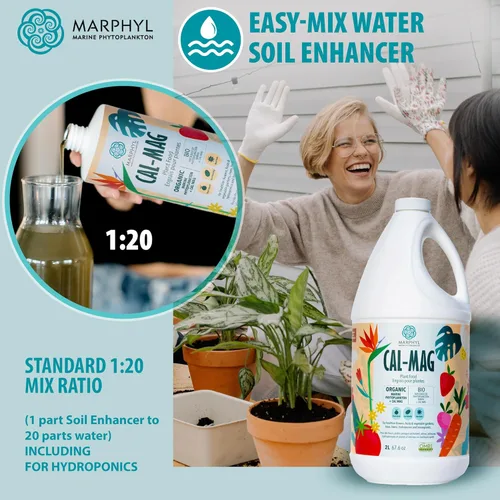 Vista 7 de MARPHYL Fertilizante líquido orgánico CALMAG, calcio + magnesio, corrige las deficiencias comunes de las plantas, para jardín, flores, verduras