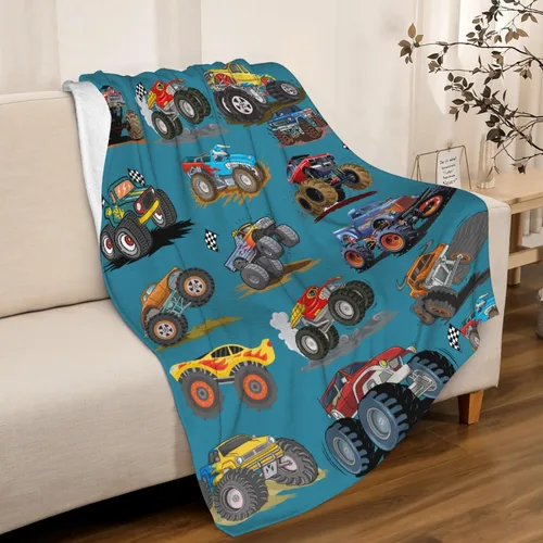 Vista 49 de Manta de bebé con texto en inglés «Just A Boy Who Loves Trucks» para niños y niñas, manta súper suave para envolver al recién nacido, acogedora