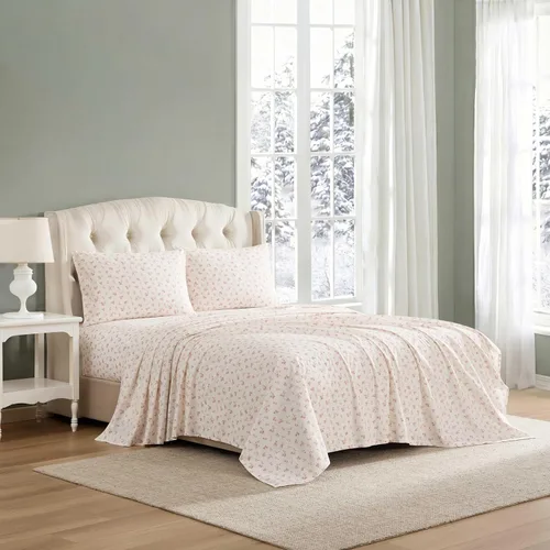 Vista 42 de Laura Ashley - Juego de sábanas individual, ropa de cama de percal de algodón fresca y suave con bolsillos profundos, ligera para comodidad durante