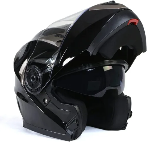 Vista 24 de Milwaukee Helmets Avanzados cascos modulares de motocicleta de cara completa para motorista con visera desplegable - XS