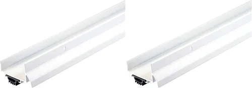 Vista 5 de M-D Building Products 69570 - Sello comercial de aluminio blanco en forma de U para debajo de la puerta