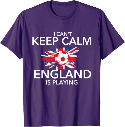 Vista 63 de I Can't Keep Calm England Is Playing - Camiseta para amantes del fútbol, Negro