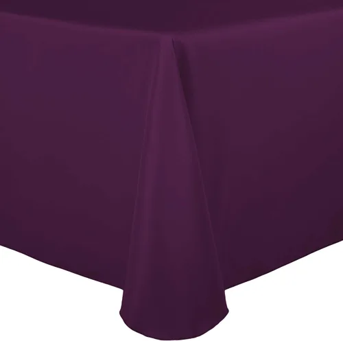 Vista 7 de Ultimate Textile 60 x 102 in Oval Tablecloth Polyester Linen - Machine Washable Stain & Wrinkle Resistant Seamless Design for Dining Events - Aqua
