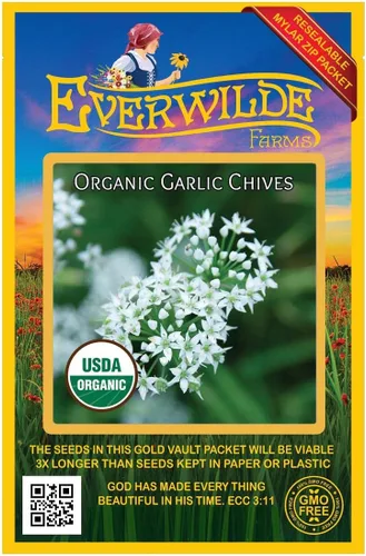 Vista 4 de everwilde explotaciones – Orgánica Ajo cebolletas semillas de zacate – El oro Vault semillas
