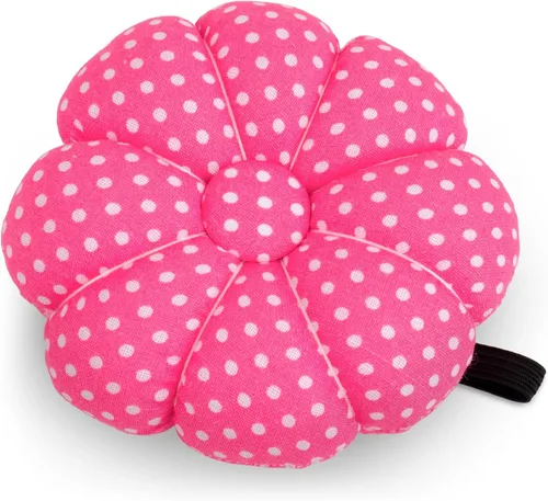 Vista 9 de Rolybag Alfileres de muñeca con correa elástica, cojín de aguja de calabaza para costura, pinza de aguja portátil, para costura o manualidades (rojo)