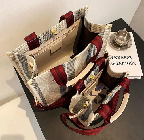 Vista 5 de Bolso de mano para mujer, bolso pequeño con estilo, mini bolso de mano, bolso de lona Hobo, bolso cruzado de moda, bolso de hombro 2023