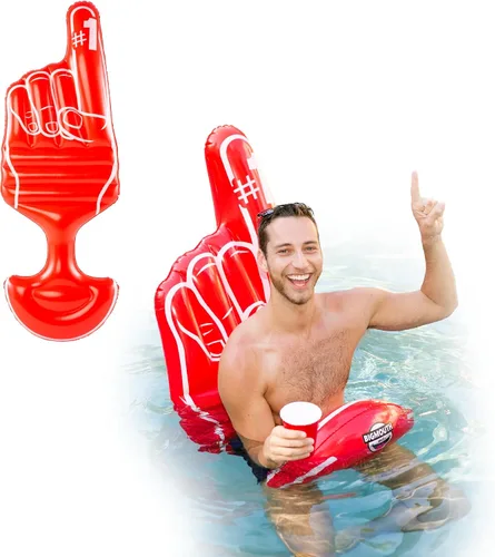 Vista 5 de BigMouth Saddle Style Pool Floatie, Inflatable Ride-On Seat - Straddle, Sit, Then Float