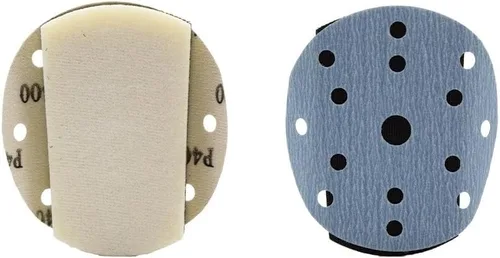 Vista 9 de Kit de bloques de gancho y bucle de 6 pulgadas para lijado a mano y mouse de 6 pulgadas, almohadillas de interfaz ideales para carpintería