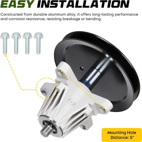 Vista 4 de Conjunto de husillo 918-04865 618-04636A de 46 pulgadas para Cub Cadet LTX1045 LTX1046 para MTD LT2000 LT2200 LT2500, para 618-04865 918-04865A