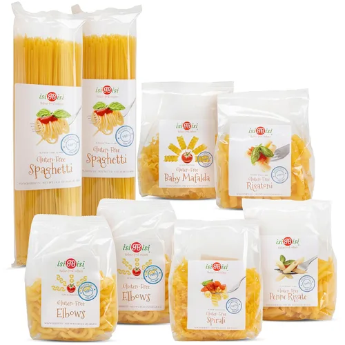 Vista 9 de isiBisi Pasta Rigatoni sin gluten, paquete de 3 – Fideos artesanales de maíz y arroz – Vegano, sin OMG, fabricado en Italia