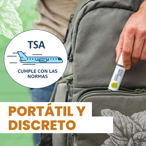 Vista 5 de Aceite esencial de aromaterapia Migrastil, aplicador con bolilla para alivio de migrañas y dolores de cabeza, 0.35 onzas líquidas With spearmint &