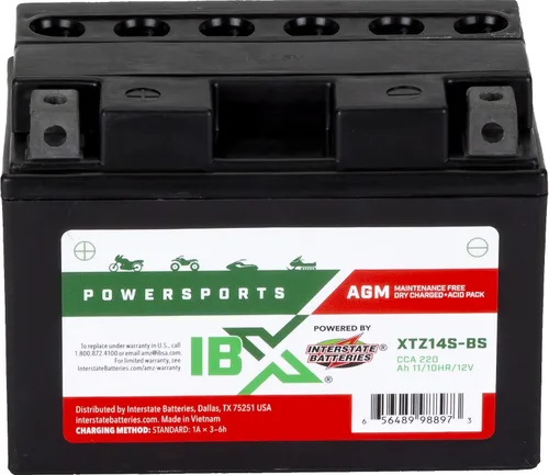 Vista 17 de Baterías interestatales IBX YTZ5S-BS Powersports batería 12V 3.5Ah 50CCA AGM (XTZ5S-BS)