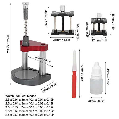 Vista 5 de Kit de herramientas de reparación de pies de dial Pro Watch Accesorios de reloj