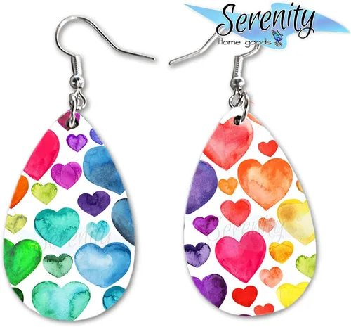 Vista 48 de Van Gogh - Juego de aretes colgantes divertidos Lindos aretes de joyería para niñas y mujeres Impresión de doble cara Regalo de cumpleaños
