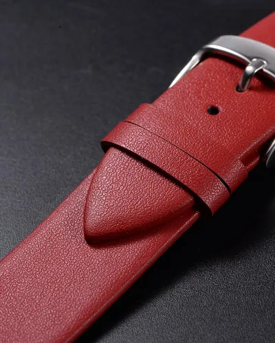 Vista 4 de uxcell Correa de cuero genuino de varios tamaños, correa de reloj de cuero fina y elegante plana para hombres y mujeres