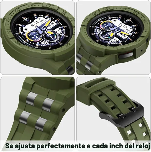 Vista 5 de Funda Compatible con Correa de Banda para Samsung Galaxy Watch 5 Pro con Estuche para Galaxy 5 Pro 45mm 2022 Hombre