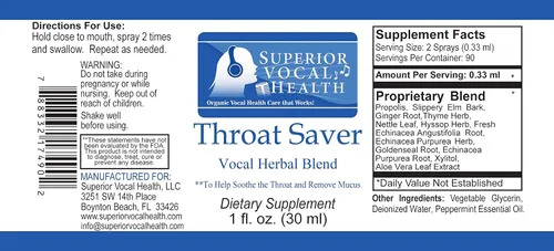 Vista 2 de Spray vocal herbal/orgánico para cantantes