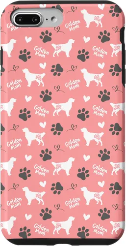 Vista 12 de Golden Retriever - Carcasa para iPhone 17, diseño de mamá y perro, diseño floral, color rosa