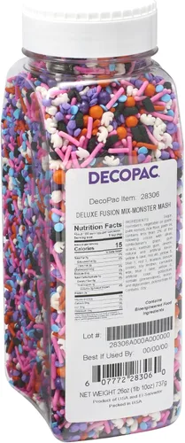 Vista 31 de DECOPAC Bloom Sweet Bloom Deluxe Fusion Mix, 26 onzas, chispas de caramelo elegantes en recipiente portátil, chispas comestibles para pasteles