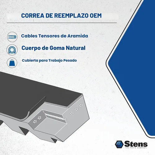 Vista 7 de Stens Correa de repuesto OEM 265-297 para Exmark 119-3321