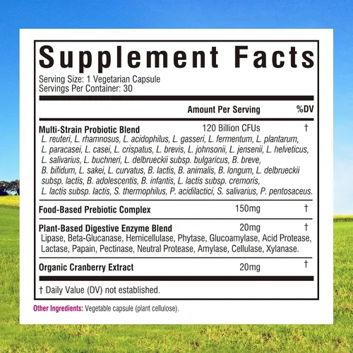 Vista 3 de Innate Vitality Paquete de cápsulas de probióticos y cafeína para mujer, suplementos dietéticos sin OMG, cápsulas veganas