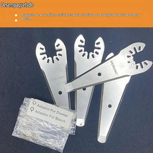 Vista 4 de Cuchillas rascadoras oscilantes para eliminación de sellador adhesivo de calafateo para Dewalt Milwaukee Ryobi Bosch Craftsman Dremel Mulimaster