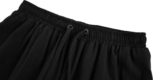Vista 3 de Pantalones de tobillo medievales para niños y niños, disfraz de pirata vikinga, con cordones y bandas cónicas, pantalones góticos
