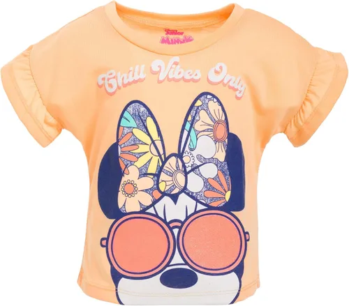 Vista 2 de Disney Minnie Mouse Lilo & Stitch Princess Winnie the Pooh - Conjunto de camiseta y pantalones cortos de rizo francés para bebé a niño grande