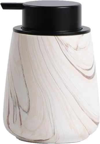 Vista 17 de Dispensador de jabón de manos de espuma de 12 onzas, dispensador de jabón espumoso negro para baño con bomba fácil de presionar, dispensador