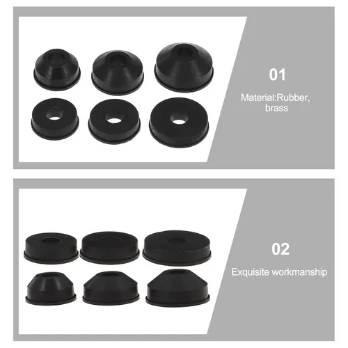 Vista 7 de Uonlytech Kit surtido de 58 piezas de lavadoras de grifo, arandelas de grifo y tornillos Bibb de latón surtido de arandelas planas y biseladas