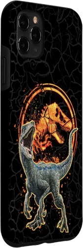 Vista 3 de iPhone 11 Pro Max Jurassic World: Fallen Kingdom Blue Fire Logo Case