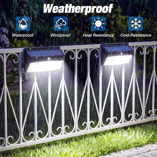 Vista 5 de Peasur 368 luces solares magnéticas LED impermeables al aire libre con Negro