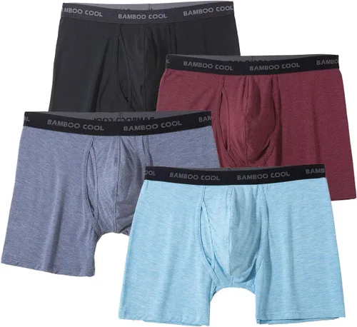Vista 2 de BAMBOO COOL - Calzoncillos para hombre, cómodos y suaves, de viscosa de bambú (paquete de 4)