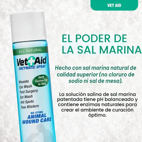 Vista 3 de Spray para el cuidado de heridas de animales – Cuidado de heridas de mascotas – Spray salino para el cuidado de mascotas – Soporta dermatitis