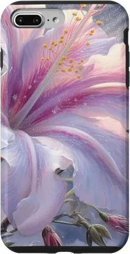 Vista 9 de Funda de flores de hibisco de invierno para iPhone 15