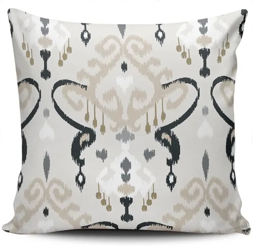 Vista 21 de Fundas de almohada decorativas Ikat con patrón de diamante en rojo y crema, cojín personalizable rectangular, tamaño 12 x 16 pulgadas, funda