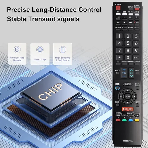 Vista 2 de GB005WJSA - Control remoto universal de repuesto para todos los Smart TV de marca Sharp