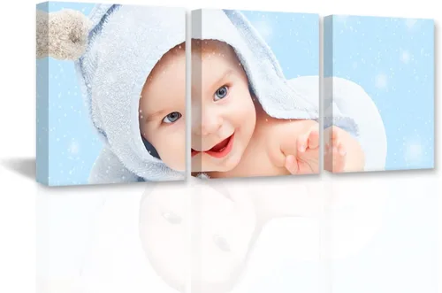 Vista 16 de DOARTDO Lienzo decorativo para pared, 3 paneles, impresiones en lienzo personalizadas con fotos familiares de tu boda, decoración del hogar listo