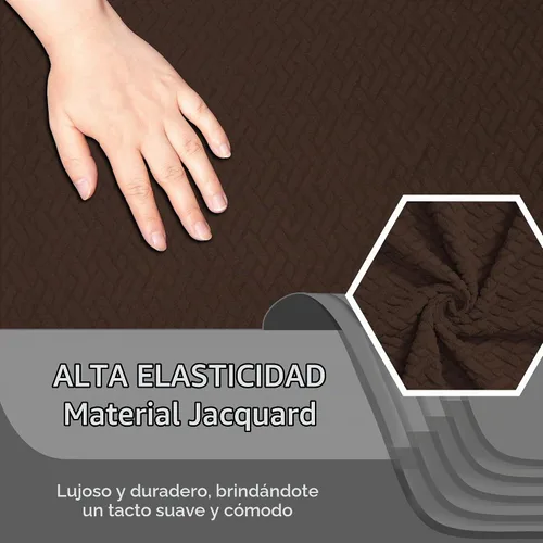 Vista 2 de ULTICOR Fundas jacquard para sofá reclinable de 8 piezas, fundas elásticas para sofá reclinable de 3 cojines, gruesas, suaves y lavables (estilo 3)