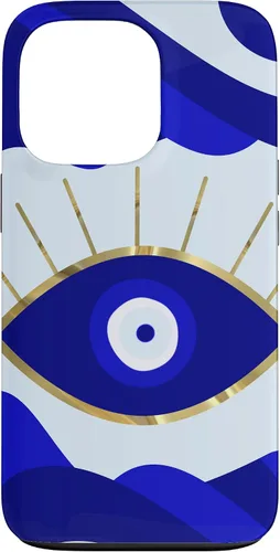 Vista 10 de Funda para iPhone 13 Pro Max Lava All Seeing Blue Evil Eye