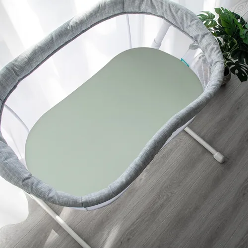Vista 4 de Juego de 4 sábanas de moisés para bebé, compatibles con 4moms Mamaroo, Regalo y Chicco Close to You Baby Bassinet, ultra suaves y agradables al