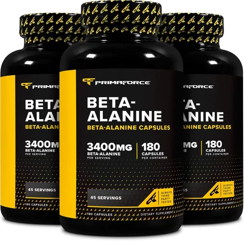 Vista 7 de Primaforce Beta Alanina (3,400mg) 180 Cápsulas 45 porciones, potente suplemento de beta-alanina