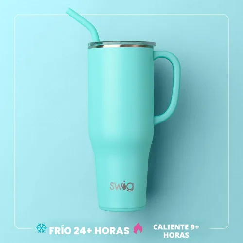 Vista 4 de Swig Life 40oz Insulated Mega Mug with Handle & Straw, Boho Desert DESIERTO BOHO