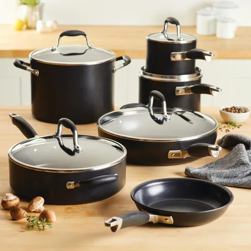 Vista 2 de Anolon Advanced Home - Juego de utensilios de cocina anodizados duros (11 piezas)