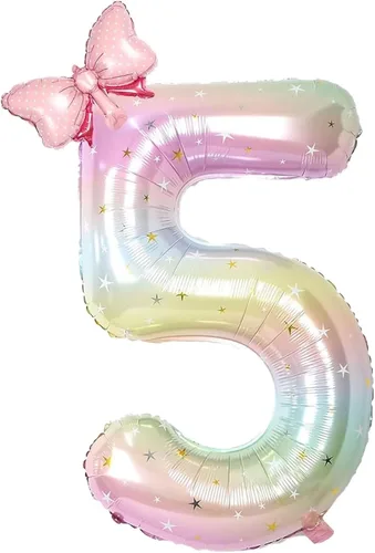 Vista 8 de Globos arcoíris número 1 de 40 pulgadas y mini globo de mariposa, decoraciones de cumpleaños de mariposa para niñas, globos de primer cumpleaños