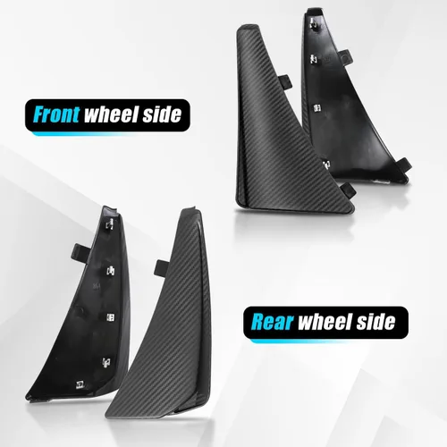 Vista 2 de 4 protectores de salpicaduras delanteros y traseros extendidos, compatibles con Chevy Corvette C8 Stingary Z51 2020-2024, ruedas de repuesto