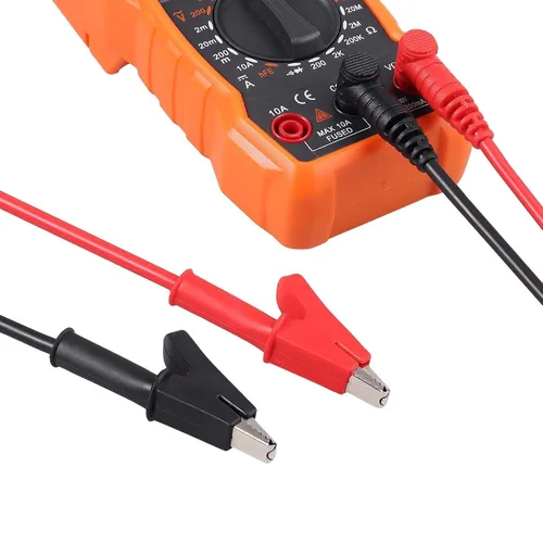 Vista 7 de 1 par de cable de prueba conector banana a pinzas cocodrilo, 100cm/3.28ft, corriente nominal de 15A, voltaje máximo de 1000V, cable de prueba