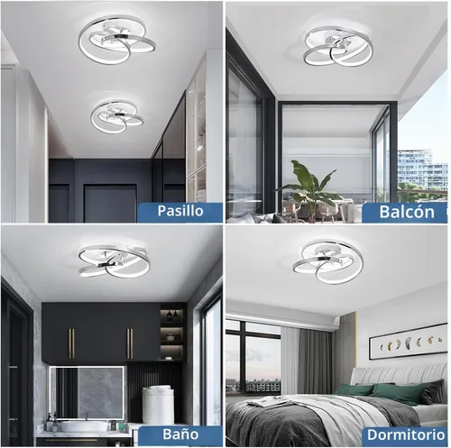 Vista 9 de Lámparas de Techo LED, 36W Lámpara de Techo LED Moderna de Montaje al Ras, Blanco Frío 6000K Luces de Techo Cercanas al Techo para Pasillo